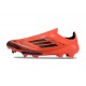 Bota Adidas F50 + Sin Cordones FG Rojo Negro