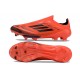 Bota Adidas F50 + Sin Cordones FG Rojo Negro