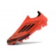 Bota Adidas F50 + Sin Cordones FG Rojo Negro