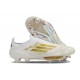 Bota Adidas F50 + Sin Cordones FG Ftwr Blanco Dorado Met Ftwr Blanco