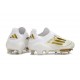 Bota Adidas F50 + Sin Cordones FG Ftwr Blanco Dorado Met Ftwr Blanco