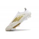 Bota Adidas F50 + Sin Cordones FG Ftwr Blanco Dorado Met Ftwr Blanco