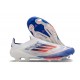 Bota Adidas F50 + Sin Cordones FG Ftwr Blanco Azul Lúcido Rojo