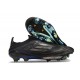 Bota Adidas F50 + Sin Cordones FG Negro Hierro Met Dorado Met