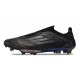 Bota Adidas F50 + Sin Cordones FG Negro Hierro Met Dorado Met
