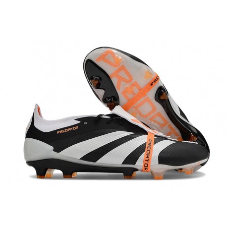 Bota de fútbol adidas Predator Elite FT FG Negro Blanco Naranja