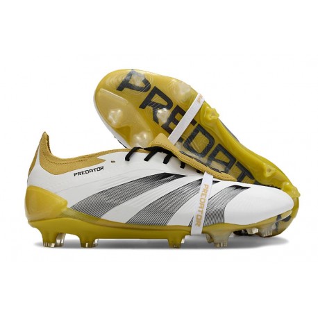 Bota de fútbol adidas Predator Elite FT FG Blanco Oro Plata