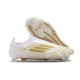 Zapatos Adidas F50 Elite Laceless FG Ftwr Blanco Dorado Met