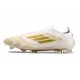 Zapatos Adidas F50 Elite Laceless FG Ftwr Blanco Dorado Met