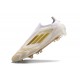 Zapatos Adidas F50 Elite Laceless FG Ftwr Blanco Dorado Met