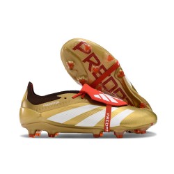 adidas Predator 24 Elite Fold Over Tongue FG Dorado Blanco Rojo