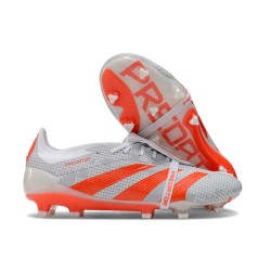 adidas Predator 24 Elite Fold Over Tongue FG Gris Rojo