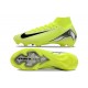 Nike Botines de fútbol Mercurial Superfly X Elite FG Volt Negro Plata