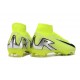 Nike Botines de fútbol Mercurial Superfly X Elite FG Volt Negro Plata