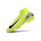 Nike Botines de fútbol Mercurial Superfly X Elite FG Volt Negro Plata