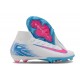 Nike Botines de fútbol Mercurial Superfly X Elite FG Blanco Rosa Azul
