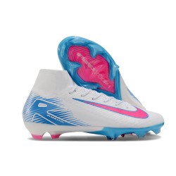 Nike Botines de fútbol Mercurial Superfly X Elite FG Blanco Rosa Azul