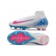 Nike Botines de fútbol Mercurial Superfly X Elite FG Blanco Rosa Azul