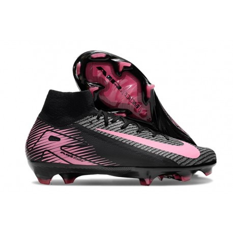Nike Botines de fútbol Mercurial Superfly X Elite FG Negro Rosa