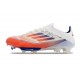 Zapatilla Adidas F50 + Elite FG Blanco Rojo Solar Azul Lúcido
