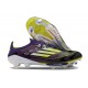Zapatilla Adidas F50 + Elite FG Morado Unity Blanco Limón Lúcido