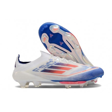 Zapatilla Adidas F50 + Elite FG Ftwr Blanco Azul Lúcido Rojo