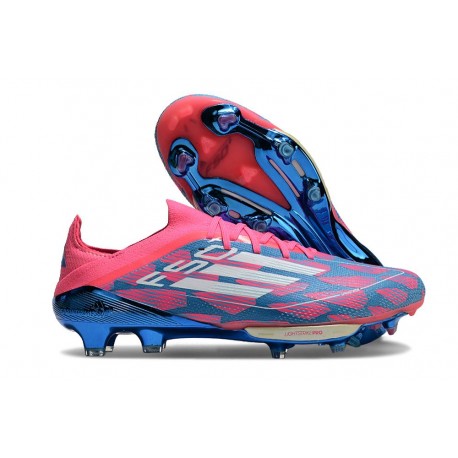 Zapatilla Adidas F50 + Elite FG Solar Azul Ftwr Blanco Solar Rosa