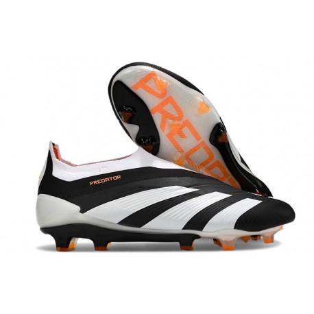 adidas Predator Elite Sin Cordones FG Negro Blanco Naranja
