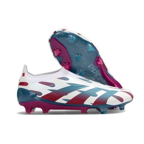 adidas Predator Elite Sin Cordones FG Blanco Azul Rojo