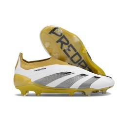 adidas Predator Elite Sin Cordones FG Blanco Dorado Gris