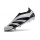 adidas Predator Elite Sin Cordones FG Plata Negro