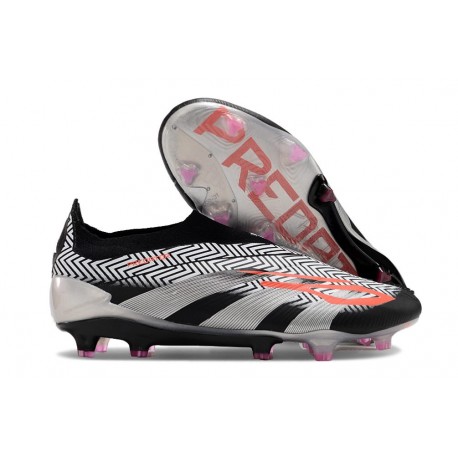 adidas Predator Elite Sin Cordones FG Plata Negro Rosa