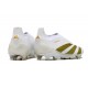 adidas Predator Elite Sin Cordones FG Ftwr Blanco Dorado Met