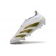 adidas Predator Elite Sin Cordones FG Ftwr Blanco Dorado Met