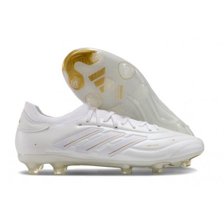 adidas Copa Pure 2+ Elite FG Piel Ftwr Blanco Dorado Met