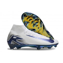 Nike Botines de fútbol Mercurial Superfly X Elite FG Blanco Azul