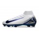 Nike Botines de fútbol Mercurial Superfly X Elite FG Blanco Azul
