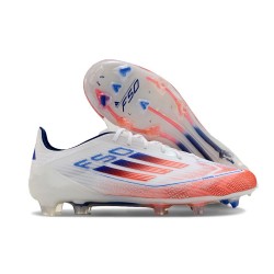Adidas Bota F50 Elite FG Blanco Rojo Solar Azul Lúcido