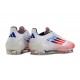 Adidas Bota F50 Elite FG Blanco Rojo Solar Azul Lúcido