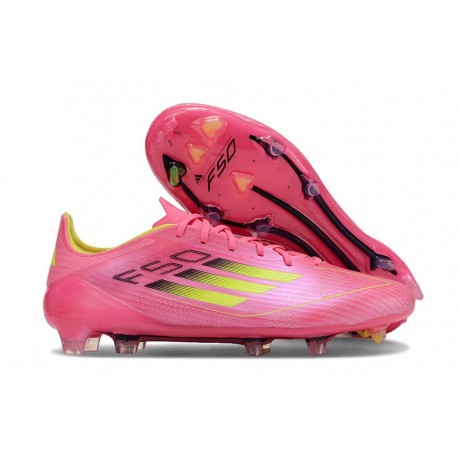 Adidas Bota F50 Elite FG Rosa Amarillo