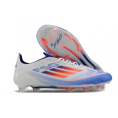 Adidas Bota F50 Elite FG Blanco Azul Rojo