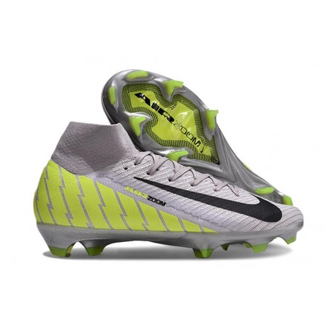 Nike Mercurial Superfly 10 Elite FG Gris Amarillo