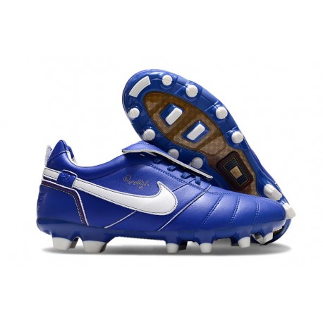 Botas Nike Tiempo Legend 10 Elite FG Ronaldo Azul Blanco