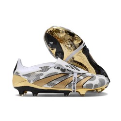 adidas Predator 24 Elite Fold Over Tongue FG Blanco Oro Gris
