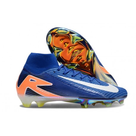 Nike Zoom Mercurial Superfly X Elite FG Azul Blanco Naranja