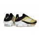 Bota Adidas F50 + Sin Cordones FG X Messi Dorado Met Negro Blanco