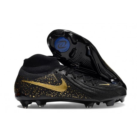 Zapatos Nike Phantom Luna II Elite FG Negro Mtlc Dorado Moneda