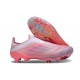 Bota Adidas F50 + Sin Cordones FG Rosa Blanco