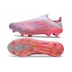 Bota Adidas F50 + Sin Cordones FG Rosa Blanco