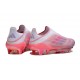 Bota Adidas F50 + Sin Cordones FG Rosa Blanco